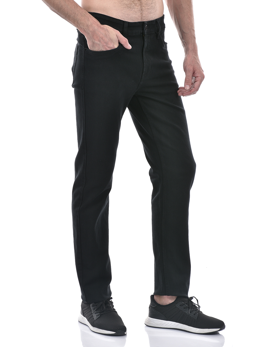 Numero Uno Men Solid Black Jeans